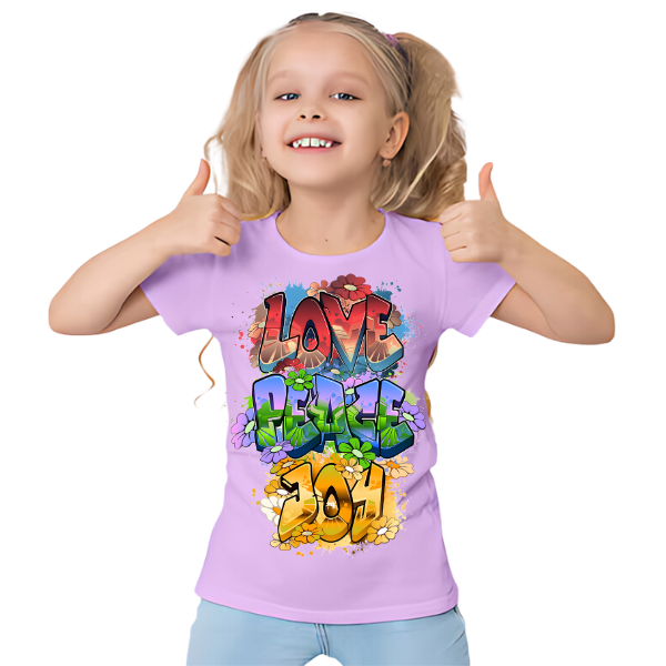 LOVE,PEACE,JOY KIDS T SHIRT