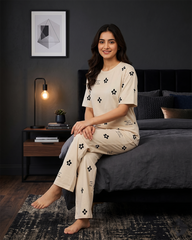 Moonlight Blossom Pajama Set