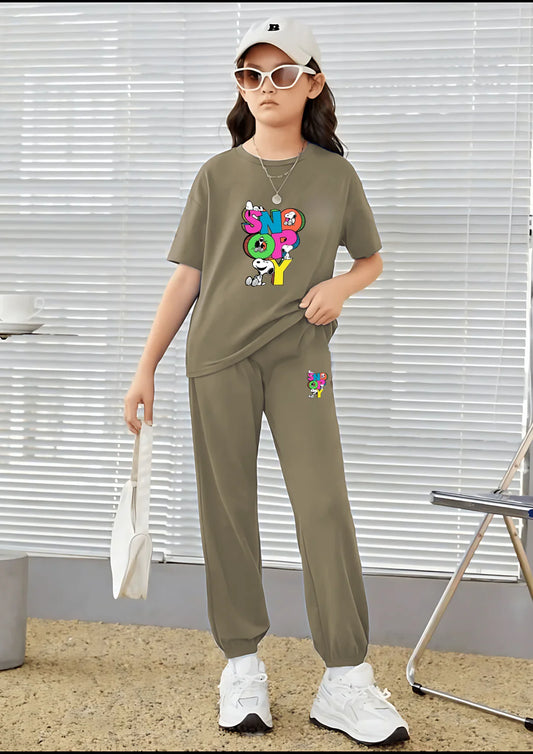 Kids Matching Set | Snoopy - Brown