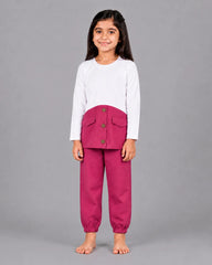 Little Luxe Pocket Pajama Set - Hot Pink