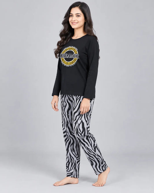 Wild Dreamer Pajama Set - Black