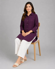 Maroon Mosaic Tunic