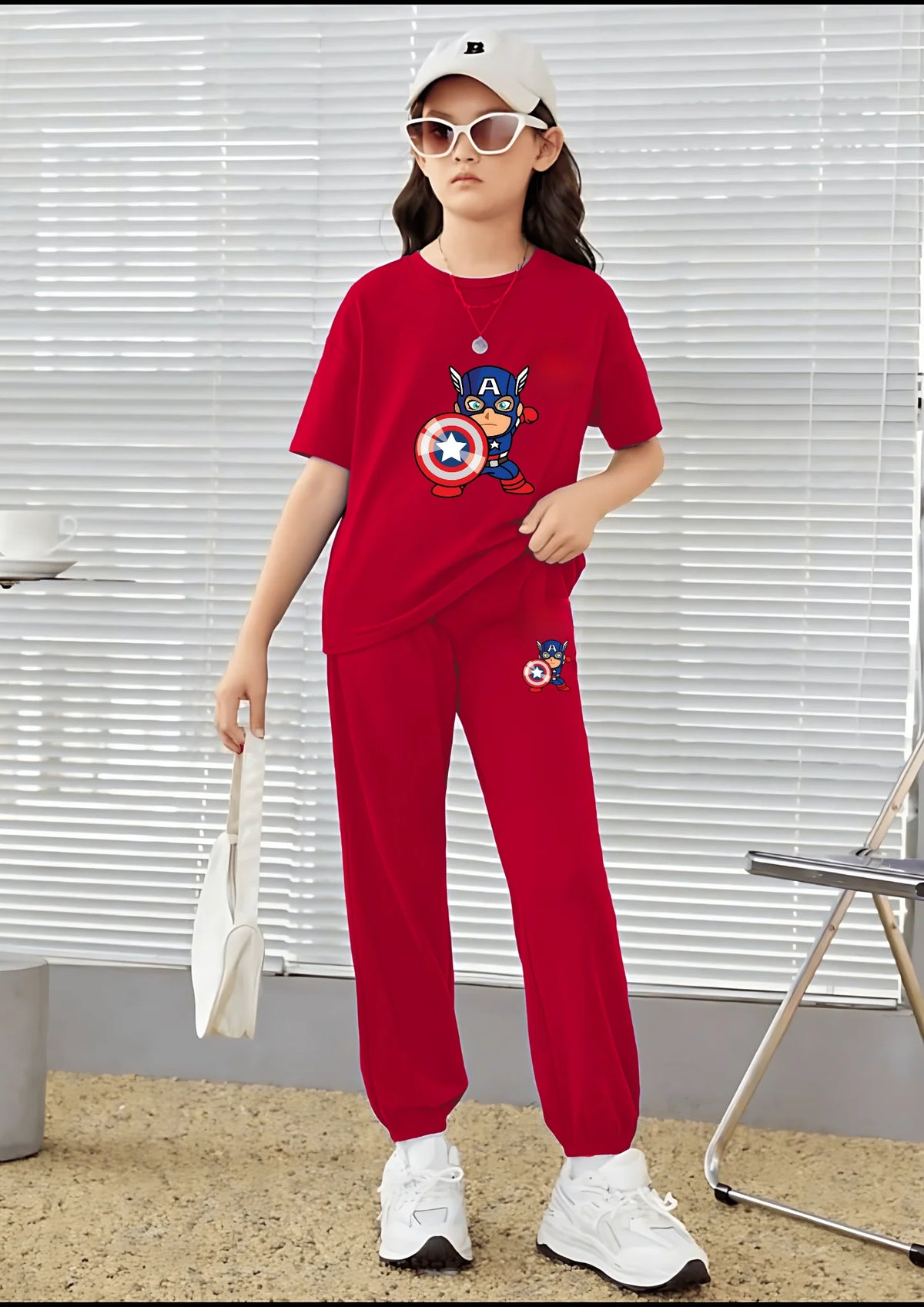 Kids Matching Set | Captain America - Red