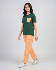 Palm Breeze Pajama Set – Dark Green