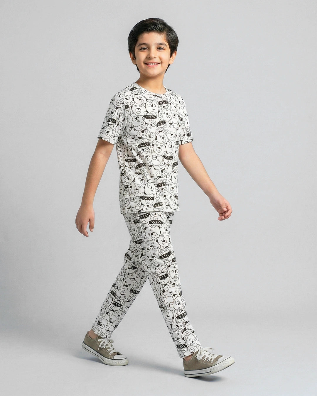 Cartoon Graphic Kids Pajama Set