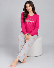 Teddy Heart Sleep Set - Pink