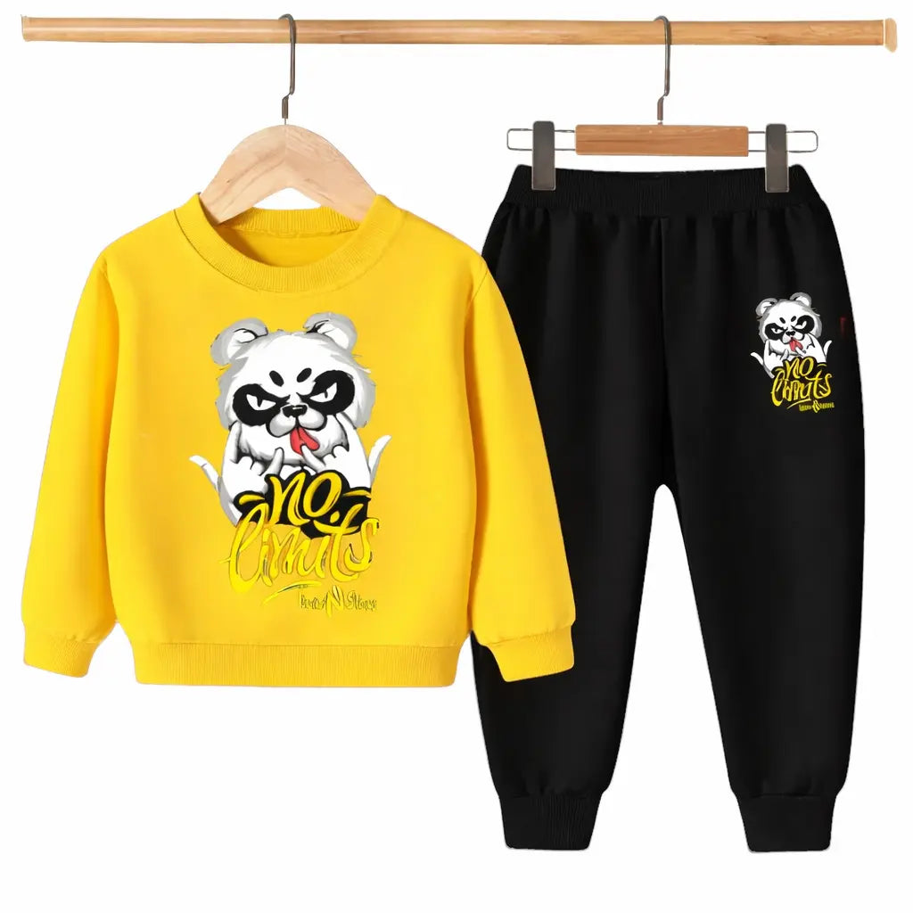 Kids Winter Sweat Shirt Set | No Limit Bear Printed