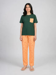Palm Breeze Pajama Set – Dark Green