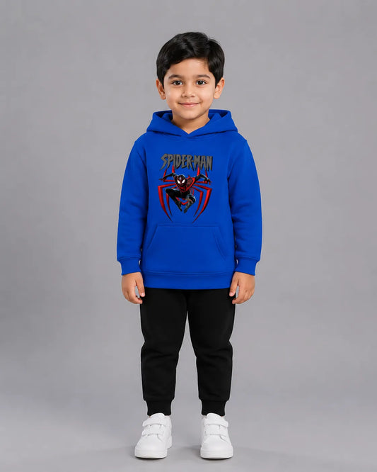 Kids Winter Hoodie Set | Spiderman Printed