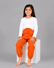 Little Luxe Pocket Pajama Set - Orange