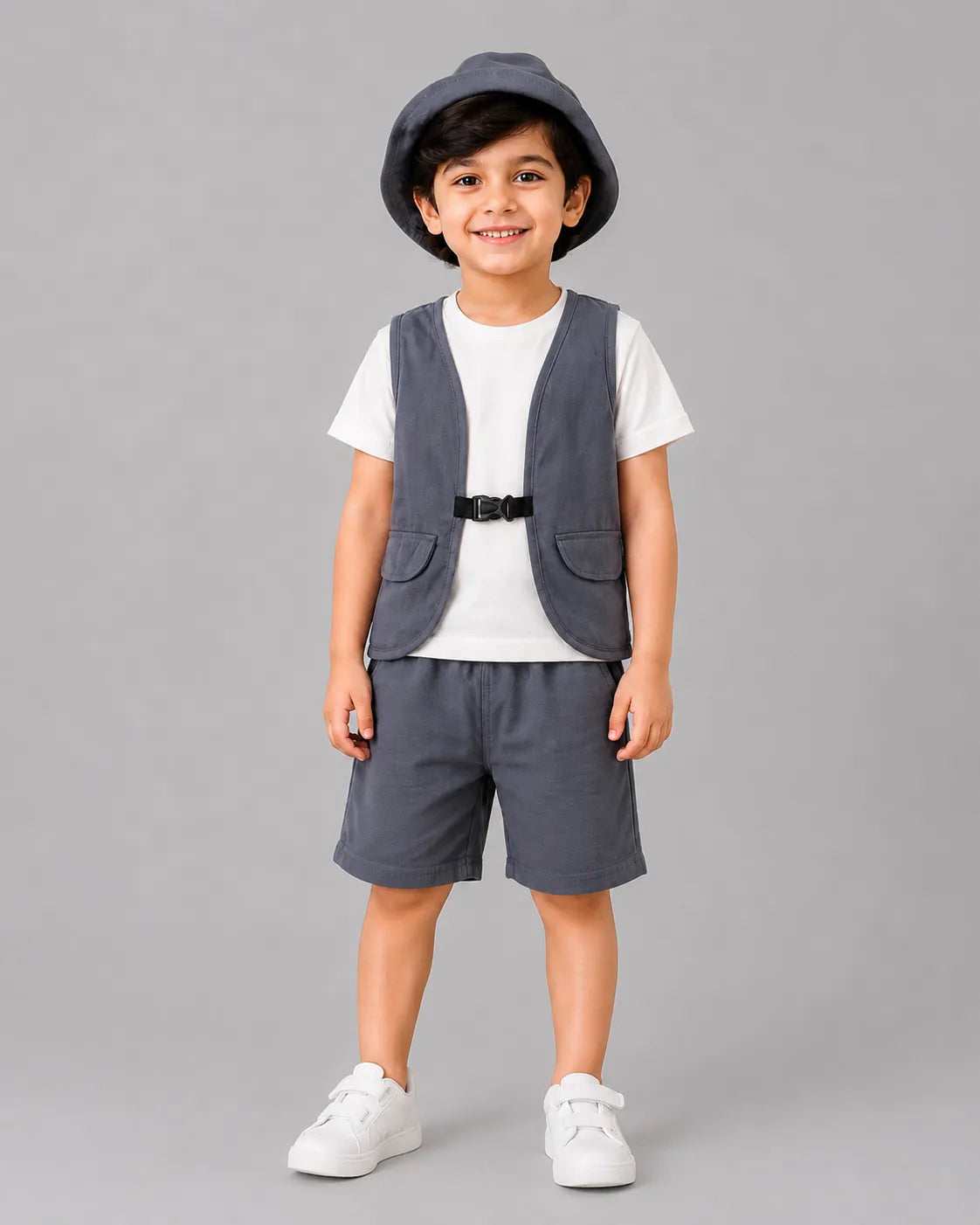 Little Explorer Short Set - Grey