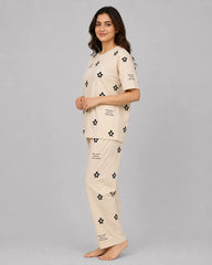 Moonlight Blossom Pajama Set