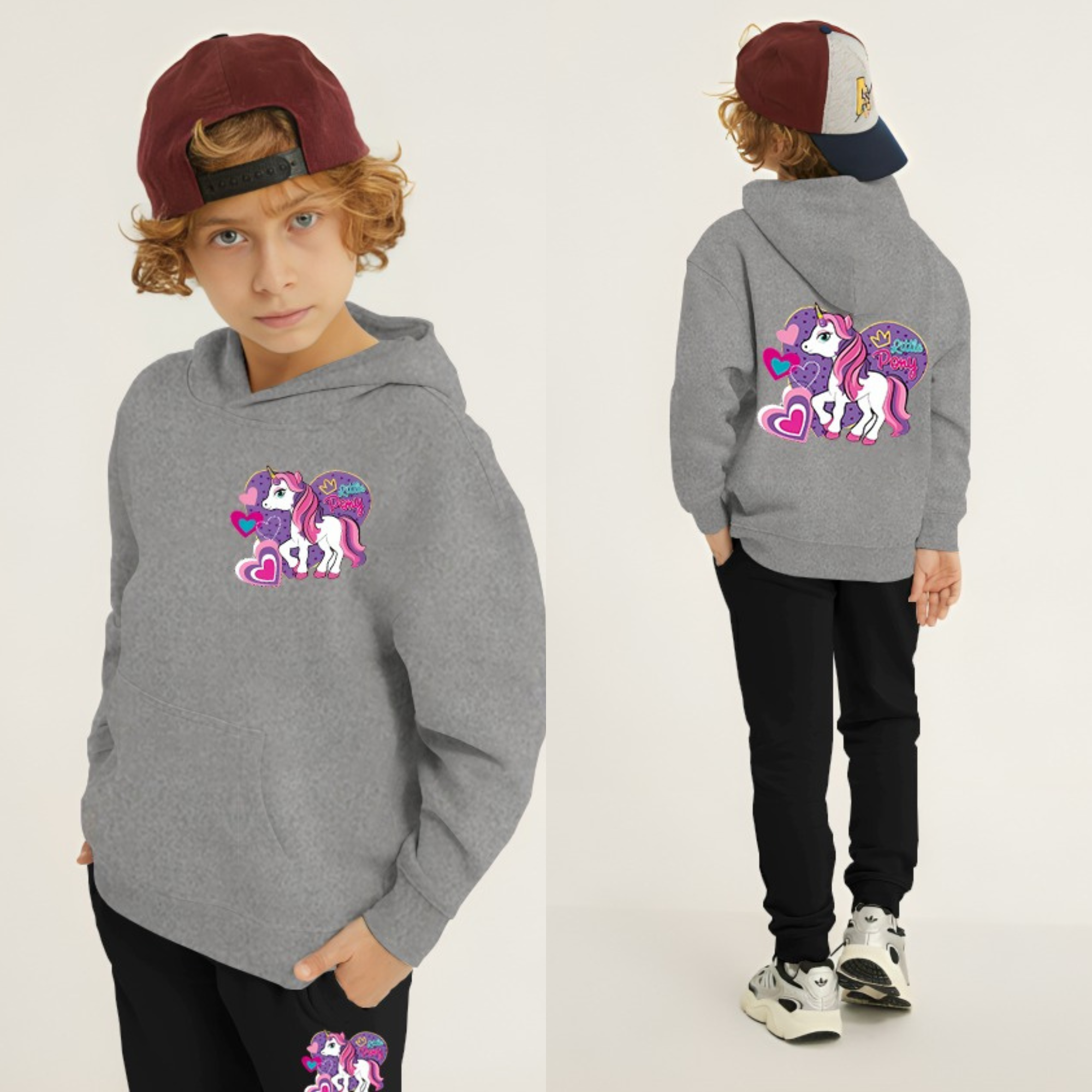 Unicorn Printed Kids Hoodie Set