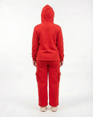 Women’s Red Winter Fleece Tracksuit