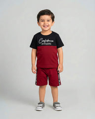 Maroon Confidence Short Set