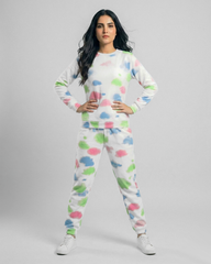 White Tie Dye Loungewear Set