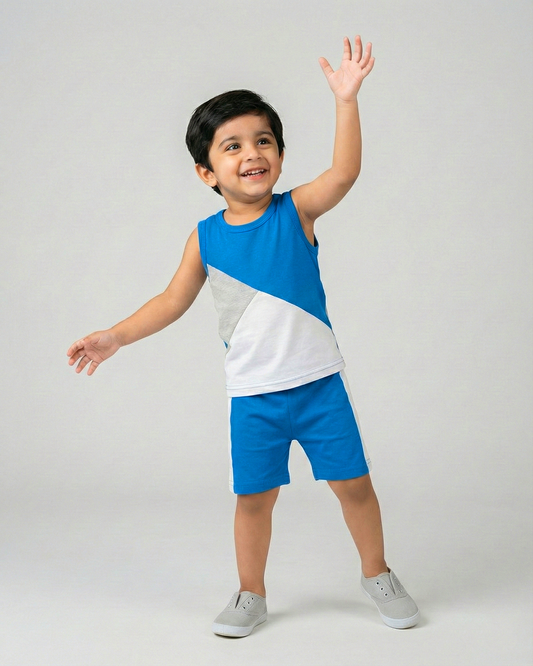 Mono Sport Shorts Set - Blue