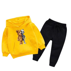 Robo Bear Printed Kids Hoodie Set