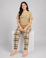 Women Checkered Pajama Set