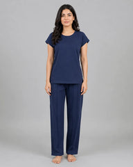 Cozy Core Lounge Set - Navy Blue
