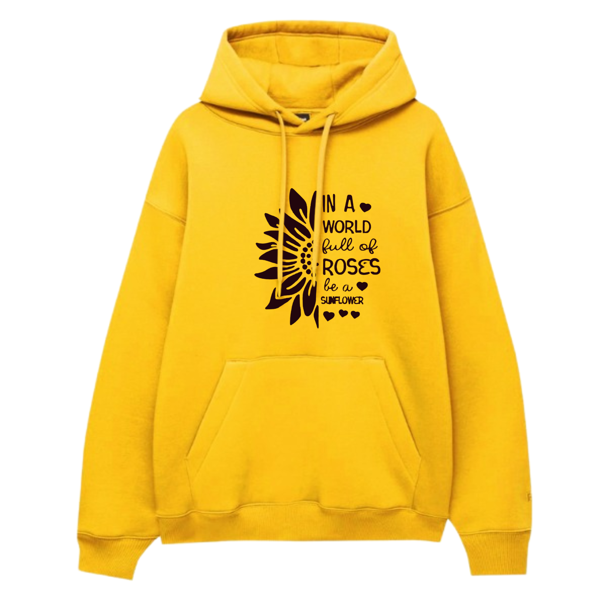 Sun Flower Printed Hoodie