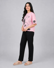 Funky Style T-Shirt & Trouser | Pink