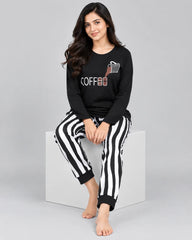 Coffee Comfort Pajama Set - Black
