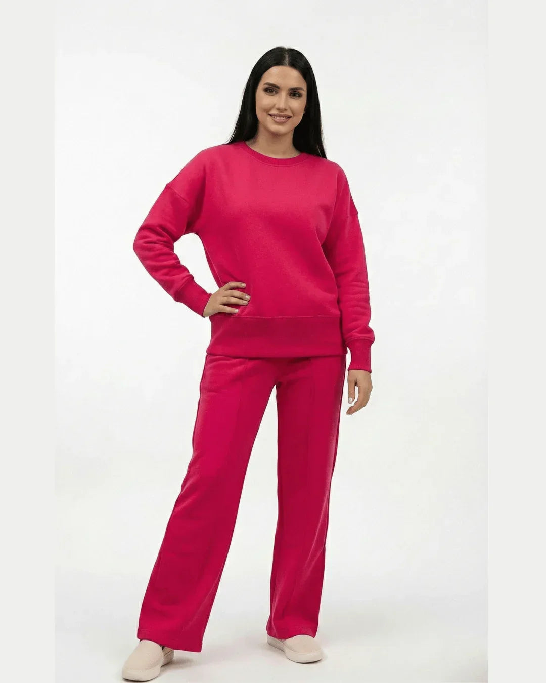 Women’s Vibrant Pink Winter Fleece Tracksuit