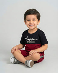 Maroon Confidence Short Set
