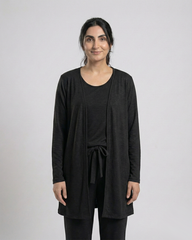 Women 3 Pieces Night Suit | Black