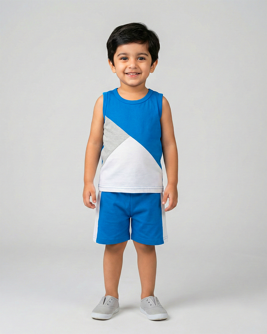 Mono Sport Shorts Set - Blue