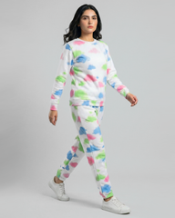 White Tie Dye Loungewear Set