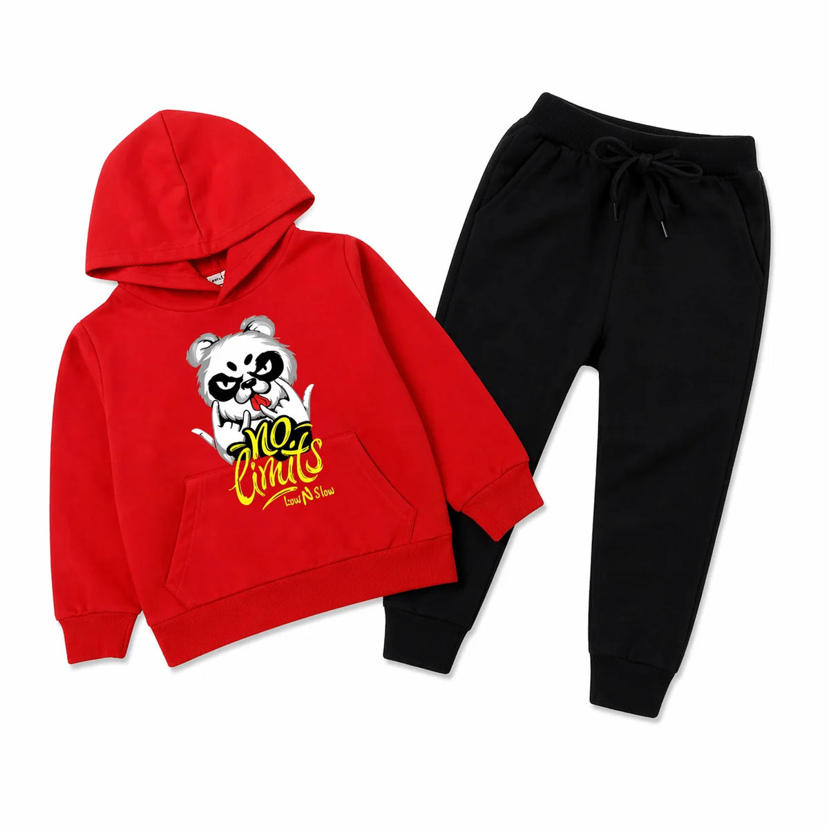 Kids Winter Hoodie Set | No Limit Bear Printed