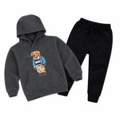Kids Winter Hoodie Set | Polo Bear Printed