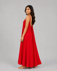 Cami Flow Maxi Dress - Red