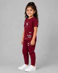 Kids Matching Set | Polo - Maroon