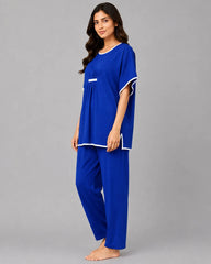Royal Aura Pajama Set - Blue