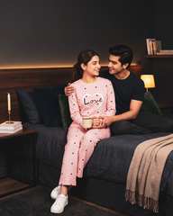 Pink Love Women Pajama Set