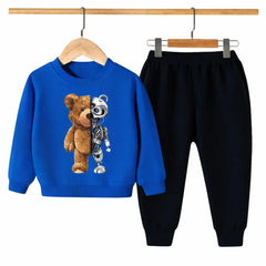 Kids Winter Sweat Shirt Set | Robo Bear Printed