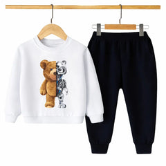 Kids Winter Sweat Shirt Set | Robo Bear Printed