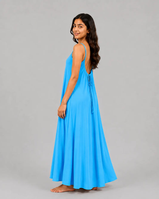 Cami Flow Maxi Dress - Sky Blue