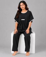 Royal Aura Pajama Set - Black
