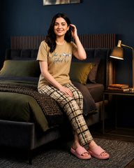 Women Checkered Pajama Set