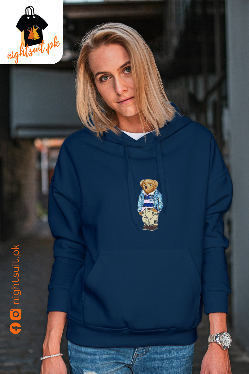 Blue Polo Bear Hoodie