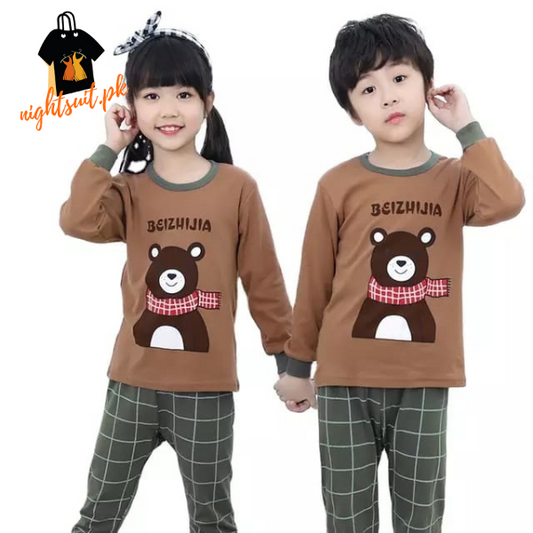 Brown Winter Bear Kids wear