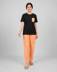 Palm Breeze Pajama Set – Black