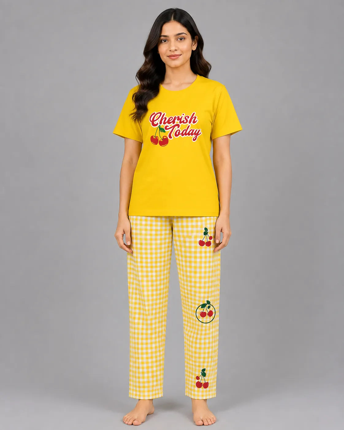 Cherish Today Night Suit - Yellow
