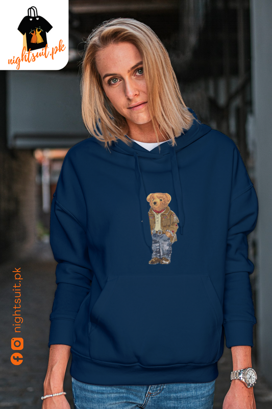 Blue Versace Polo Bear Hoodie