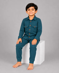 Mini Cargo Shirt Set - Sherwood Green