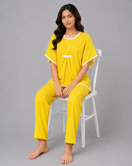 Royal Aura Pajama Set - Yellow
